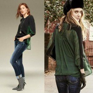 NWT - CAbi #3520 Black and Green Sweater -was $129